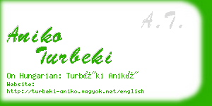 aniko turbeki business card